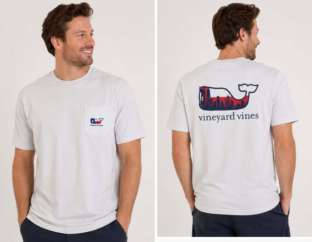 Vineyard Vines Texas Skyline Whale Pocket T-Shirt
